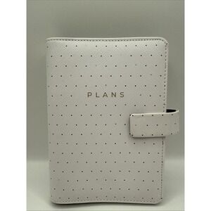 Filofax Polka Dot Organizer, Personal Size, White - Leather-Look, Gold Accent...